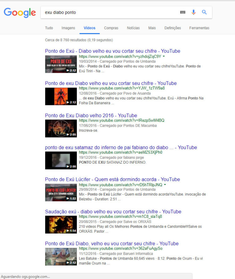 Google volta a traduzir Esu/Exu/Eshu como Devil/Diabo/Diablo