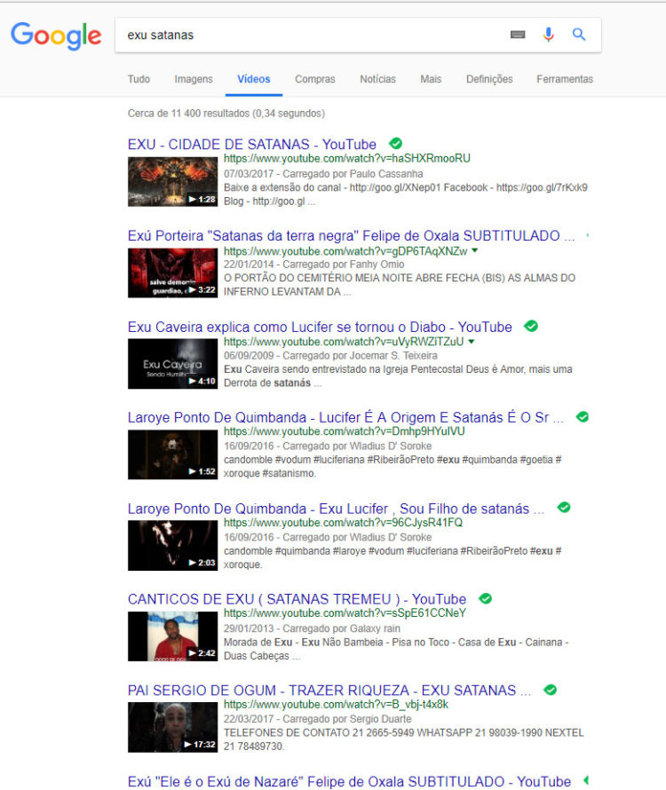 Google volta a traduzir Esu/Exu/Eshu como Devil/Diabo/Diablo
