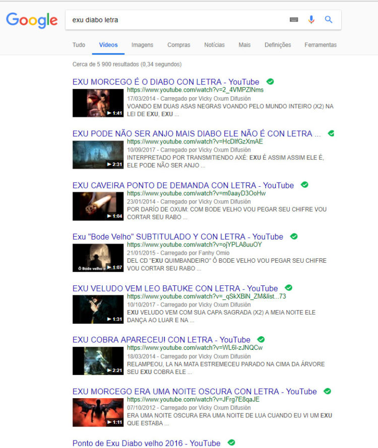 Google volta a traduzir Esu/Exu/Eshu como Devil/Diabo/Diablo