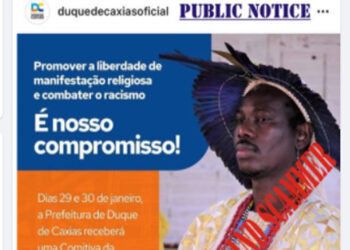 Constrangimento – Oyo negou que comitiva do Rei virá ao Brasil.